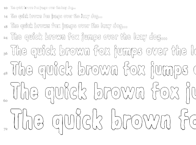 Lazarus Oz font waterfall